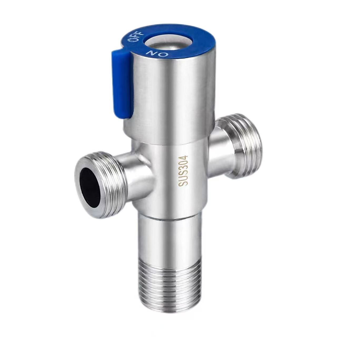 Hannun shuɗi 180° Dual Outlet Valve Mai Hannun Hannu Uku Hannun shuɗi 180° Dual Outlet Valve Mai Hannun Hannu Uku