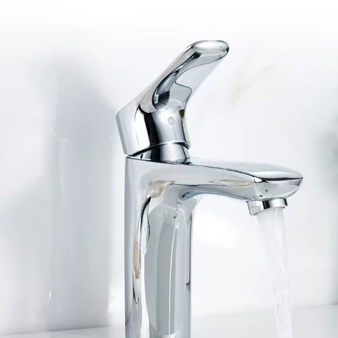 Faucet Mai Hannu Mai Haske Guda Mai Haske Azurfa