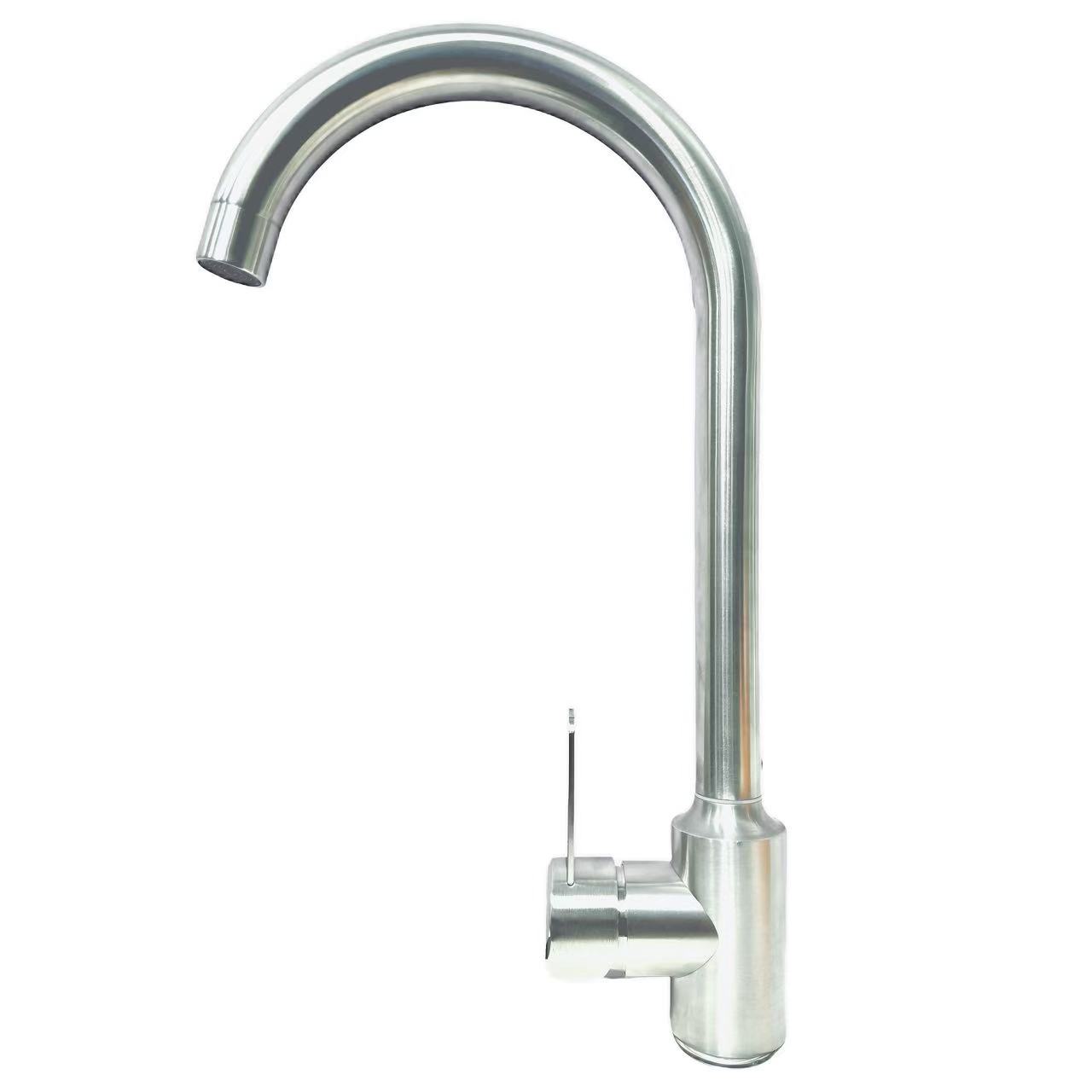 Bakin Karfe Siriri Guda Guga Mai Juya Juyawa Faucet