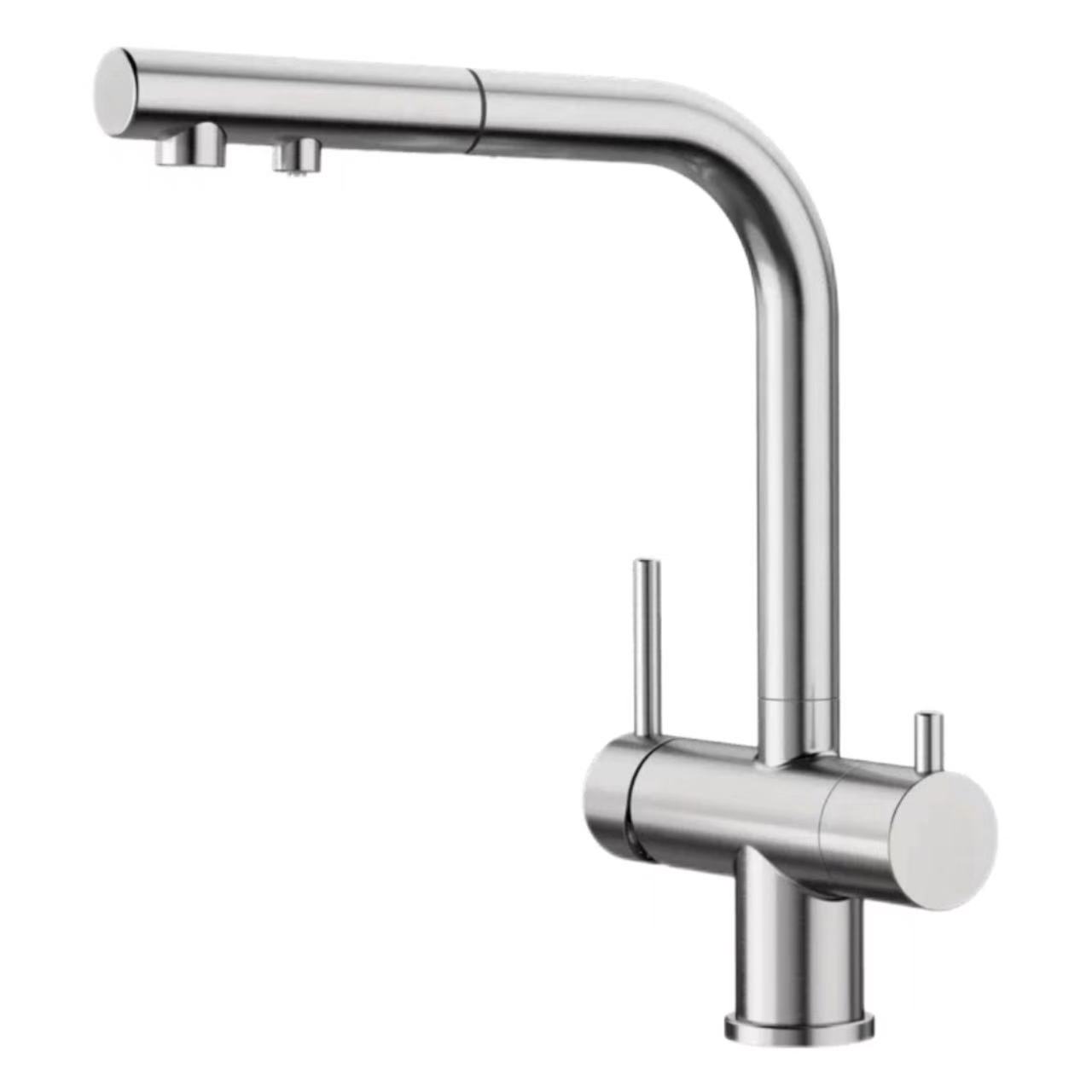 Dual-Control, Dual-Handle Pull-Fit Kitchen Water Purifier Faucet