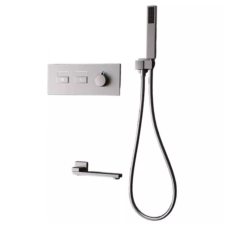 Ƙananan Gunmetal Dual-Outlet Shower Head