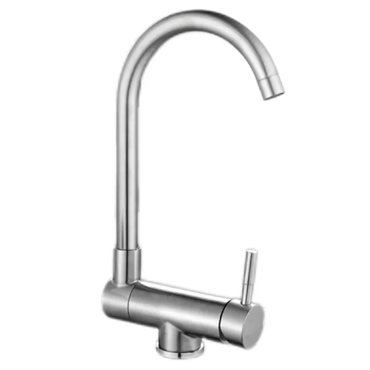 Juyawa, Mai naɗewa, Babban Lankwasa Kitchen Hot Da Faucet Mai Sanyi