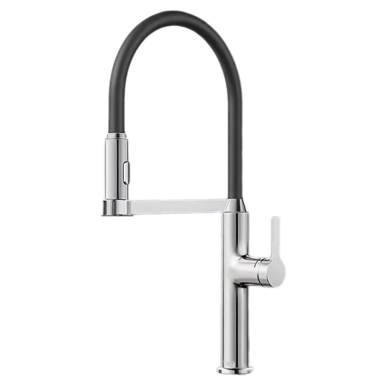 Silicone Curved Tube Single-Handle Hot Da Ruwan Sanyi Faucet