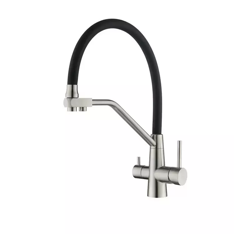 Silicone Pull-Out Hose 3-In-1 Hot and Cold Water Faucet