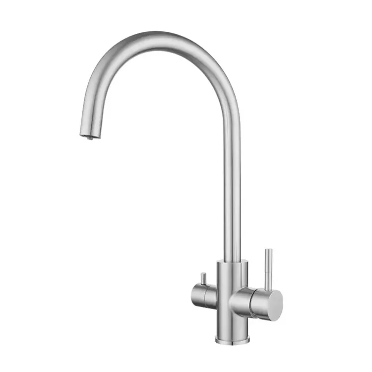 Swan Neck 3-in-1 Kitchen Hot and Cold Faucet