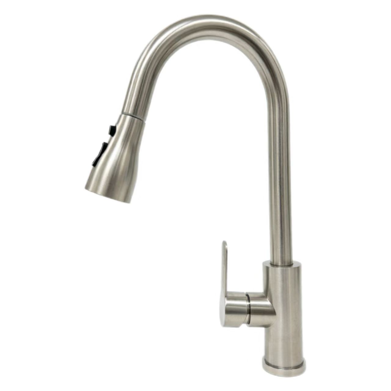 Swan-Neck Pull-Fit Kitchen Hot and Cold Faucet